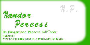 nandor perecsi business card